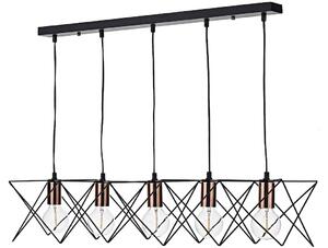 Dar lighting modern függeszték midi fekete réz darmid0522
