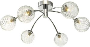 Dar lighting modern mennyezeti lámpa izzy csiszolt króm átlátszó darizz0650-03