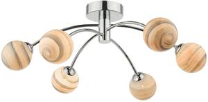 Dar lighting modern mennyezeti lámpa izzy csiszolt króm sokszínű darizz0650-07