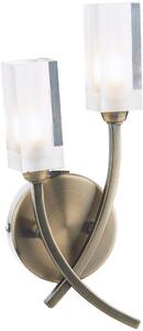 Dar lighting modern fali lámpa morgan antik sárgaréz átlátszó darmor0975