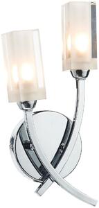 Dar lighting modern fali lámpa morgan csiszolt króm átlátszó darmor0950