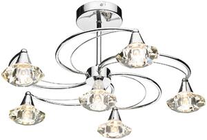 Dar lighting glamour kristály modern mennyezeti lámpa luther csiszolt króm darlut0650