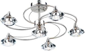 Dar lighting glamour kristály modern mennyezeti lámpa luther szatén króm darlut0646
