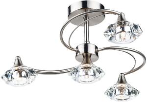 Dar lighting glamour kristály modern mennyezeti lámpa luther szatén króm darlut0446