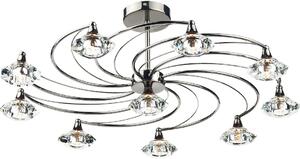 Dar lighting glamour kristály modern mennyezeti lámpa luther fekete króm darlut2367