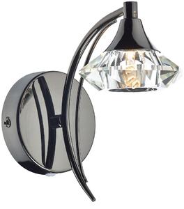 Dar lighting glamour kristály modern fali lámpa luther fekete króm darlut0767