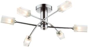 Dar lighting modern mennyezeti lámpa morgan átlátszó szatén króm darmor6446