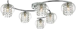 Dar lighting glamour modern mennyezeti lámpa elma csiszolt króm átlátszó darelm6450