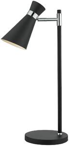 Dar lighting modern asztali lámpa ashworth fekete csiszolt króm darash4122