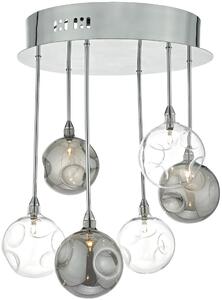 Dar lighting modern mennyezeti lámpa quinn füstös csiszolt króm darqui0610