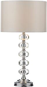 Dar lighting glamour kristály modern asztali lámpa oleana elefántcsont ivory csiszolt króm darole4250