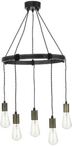 Dar lighting loft vintage függeszték ivan barna sárgaréz dariva0531