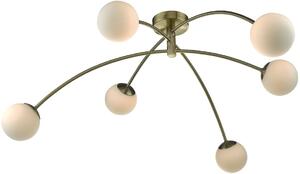 Dar lighting modern mennyezeti lámpa puglia antik sárgaréz opál darpug6475