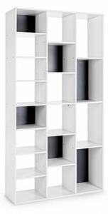 Arctic fehér szürke mdf könyvtár 91x29,8x178,3 cm