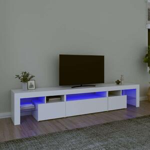 VidaXL LED TV Szekrény - Fehér - 215cm