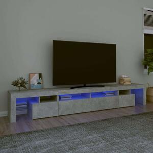 VidaXL LED TV Szekrény - Beton Szürke - 260cm