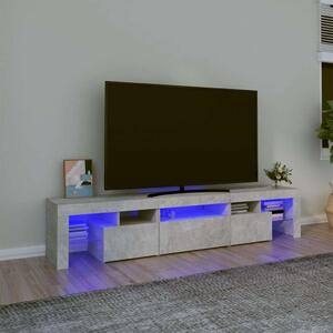 VidaXL LED TV Szekrény - Beton Szürke - 200cm