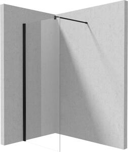 Deante Kerria Plus zuhanykabin fal walk-in 90 cm fekete matt üveg/átlátszó üveg KTS_N39P