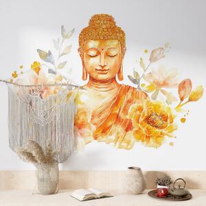 Fotótapéta Akvarell Buddha virágokkal, spirituális, narancssárga színpaletta , Fotótapéta akvarell, w04005 : Uwalls.hu