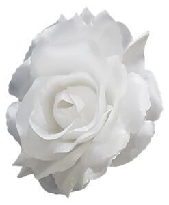 Rózsa virágfej 3D O 10cm fehér művirág