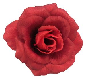 Rózsavirágfej 3D O 10cm vörös művirág