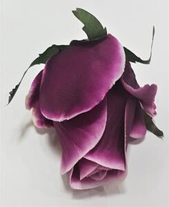 Rózsabimbó virágfej O 8cm lila művirág