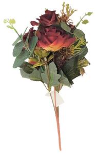 Rózsa csokor 30cm vörös művirág