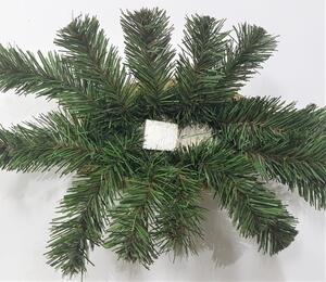 Karácsonyi elrendezés Beton mikulásvirág és bogáncs és kiegészítők 50cm x 25cm x 10cm fehér és kék és zöld