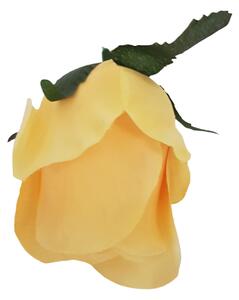Rózsabimbó virágfej O 8cm sárga művirág
