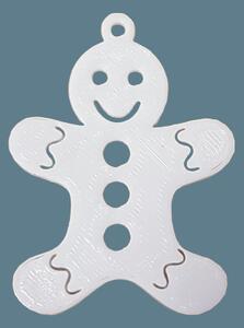 Karácsonyi dekoráció 3D hóember újrahasznosítható műanyagból 5cm