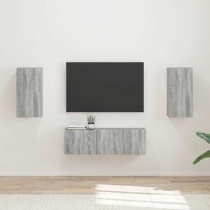 TV falit kabinet szett 4 pcs Szürke Sonoma Faanyag
