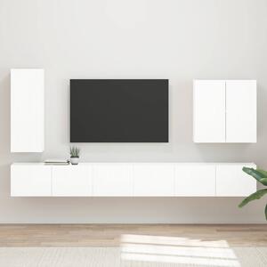 TV falit kabinet szett Falra szerelhető 6 pcs Magas Fényű Fehér