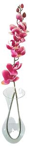 Luxus mesterséges orchidea x9 bordó 102cm szilikon, radír, művirág