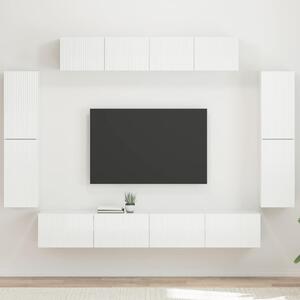 TV szekrény 8 pcs Magas Fényű Fehér