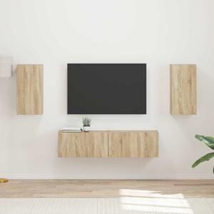 TV szekrény garnitúra 4 pcs Sonoma tölgy Faanyag