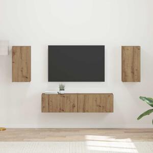 TV szekrény garnitúra 4 pcs Artisan tölgy Faanyag