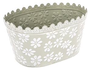 Daisy zöld fémkaspó, magasság 14,5 cm - Dakls