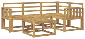 VidaXL Kültéri kanapé szett 5 pcs Fehér 59 x 59 x 37 cm Tömör Akácfa