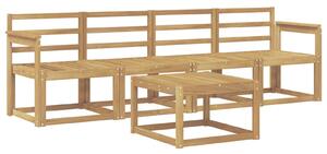 VidaXL Kültéri kanapé szett 5 pcs Fehér 59 x 59 x 37 cm Tömör Akácfa