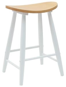VidaXL Étkező Székek 2 db Tömör Gumi Fa Fehér 46 x 37 x 63 cm