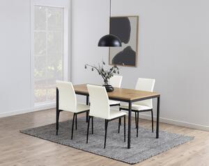 Szék DEMINA fehér öko bőr (világos ekrü) - modern nappaliba / étkezőbe / konyhába / irodába