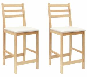 VidaXL Étkező Székek 2 pcs Természetes 40 x 47,5 x 99,5 cm