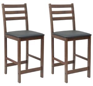 VidaXL Étkező Székek 2 pcs Világos Barna 40 x 47,5 x 99,5 cm