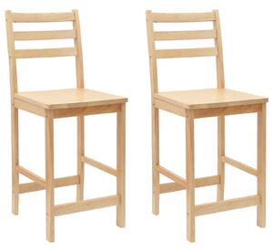 VidaXL Étkező Székek 2 pcs Természetes 40 x 47,5 x 99,5 cm