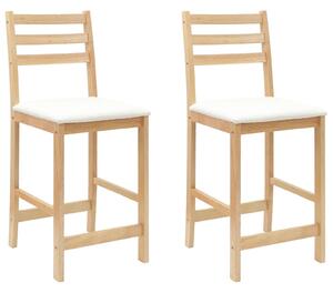 VidaXL Étkező Székek 2 pcs Természetes 40 x 47,5 x 99,5 cm