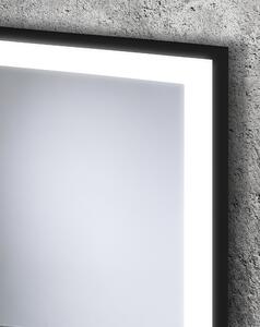 Dubiel Vitrum Solid tükör 50x100 cm négyszögletes világítással fekete 5905241006925