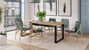 AVELLA Arany Craft Tölgy - Loft stílusú asztal nappaliba/étkezőbe kinyitható akár 3,1 m-ig!