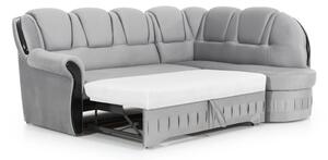 QUEEN ágyazható ülőgarnitúra, 250x105x180 cm, soft 017 white, jobbos
