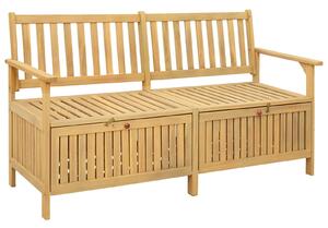 VidaXL Tárolópad tárolóval ajtóval 148 x 63 x 84 cm Tömör Akácia