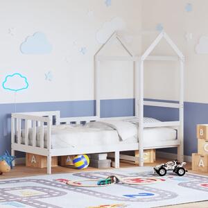 VidaXL fehér tömör fenyőfa kanapéágy tetővel 80 x 200 cm
